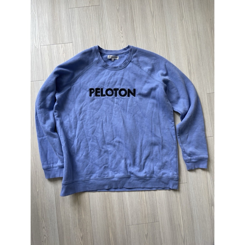 Peloton Men's Blue Pullover Crewneck Sweatshirt Size Large Loungewear Athleisure